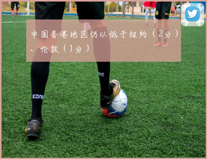 中国香港地区仍以低于纽约（2分）、伦敦（1分）